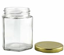 6 oz hexagon glass jars